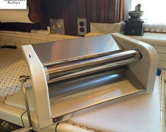 Dough Fondant Pizza Roller Pasta Maker Machine, Manual Dough Sheeter 15.7 Inc., Dough Cakes, Croissants, Bread, and Puff Pastry