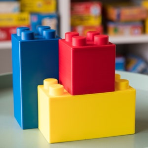 NoppyBox - Klemmbaustein Box stapelbar, für Ordnung oder als Geschenkverpackung, 3D gedruckt