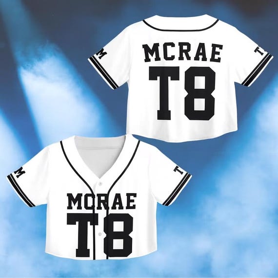 Tate Mcrae T8 Croptop Jersey, Tate Concert Clothes, T8 Mcrae