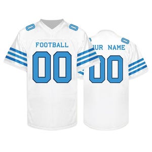 Custom Football Jersey Personalized Name Number Team Logo Game Training Shirt Fan Gift for Men Women Kids Toddlers SportsUniform