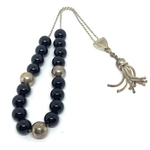 Handmade Greek Komboloi/Worry Beads with Black Onyx (SCO0010)