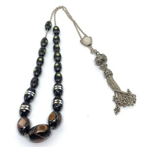 Handmade Greek Komboloi/Worry Beads with Yusuri and Silver 925 (SCO0069)