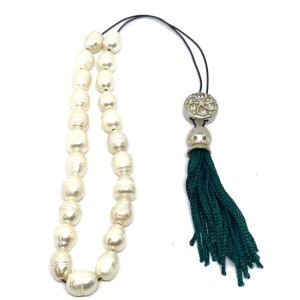Handmade Greek Komboloi/Worry Beads with Pearls, Swarovski and Silver 925 (SCO0074)