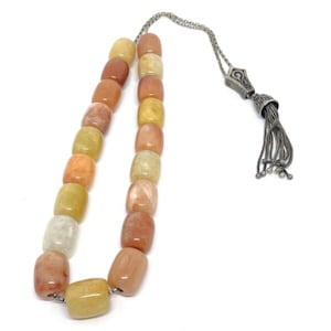 Handmade Greek Komboloi/Worry Beads with Aventurite and Silver 925 (SCO0033)
