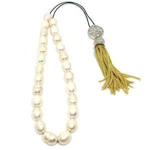 Handmade Greek Komboloi/Worry Beads with Pearl and Silver 925 (SCO0070)
