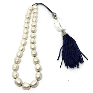 Handmade Greek Komboloi/Worry Beads with Pearls, Swarovski and Silver 925 (SCO0075)