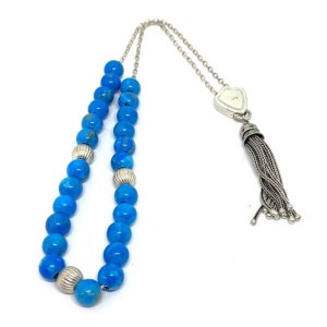 Handmade Greek Komboloi/Worry Beads with Haolite and Silver 925 (SCO0016)