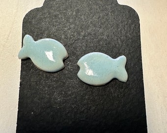Little Fish Stud Earrings - Ceramic Stud Earrings