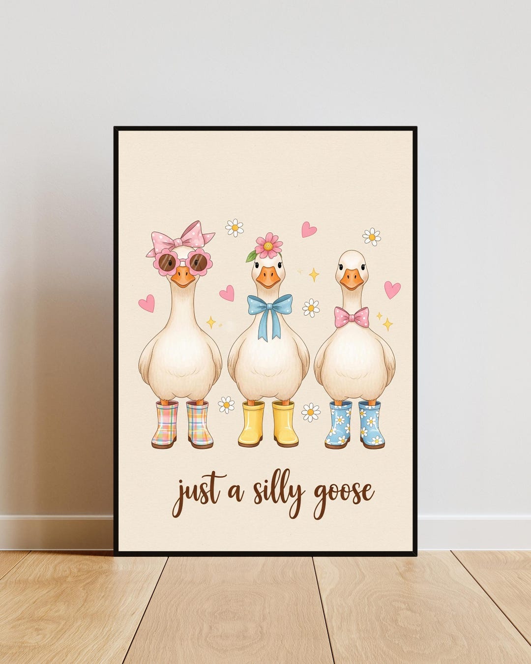 Silly Goose Nursery Print: Playroom Wall Art (digital Download) - Etsy