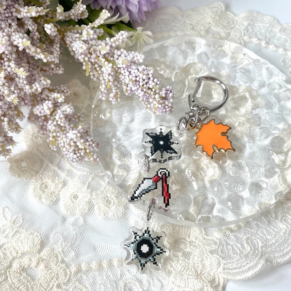 Maplestory High Quality Keychain Throwing Star Tobi Steely Ilbi Acrylic with Epoxy coating Gifts for Gamer Him Her Friend | Bag Charm