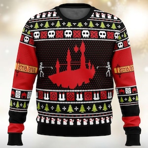 Funny Castlevania Ugly Christmas Sweater, Meme Castlevania sweaters, Gothic Gamer Sweater, Vintage Horror Sweater, Nerdy Xmas Holiday G