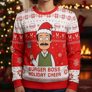 Funny Ugly Christmas Sweater, Character Sweater, Xmas Holiday Gift, Sweater Gift, Sweater Adult, Funny Knitwear Gift