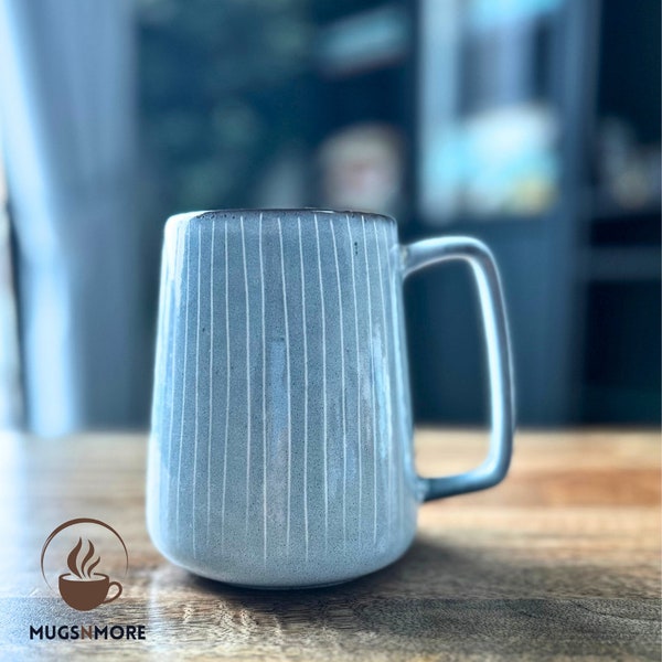 Modern Large Ceramic Coffee Mug, Vintage Tea And Coffee Cup, Unique Peru Mugs, Ceramic Pottery, Glassware Mug
