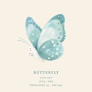 Schmetterling Clip Art-Motte Aquarell Illustration-Baby Mädchen Kunstdruck-Baby Druck-Kinderzimmer print Design-Kommerzielle Nutzung-Süße Kinder Grafik