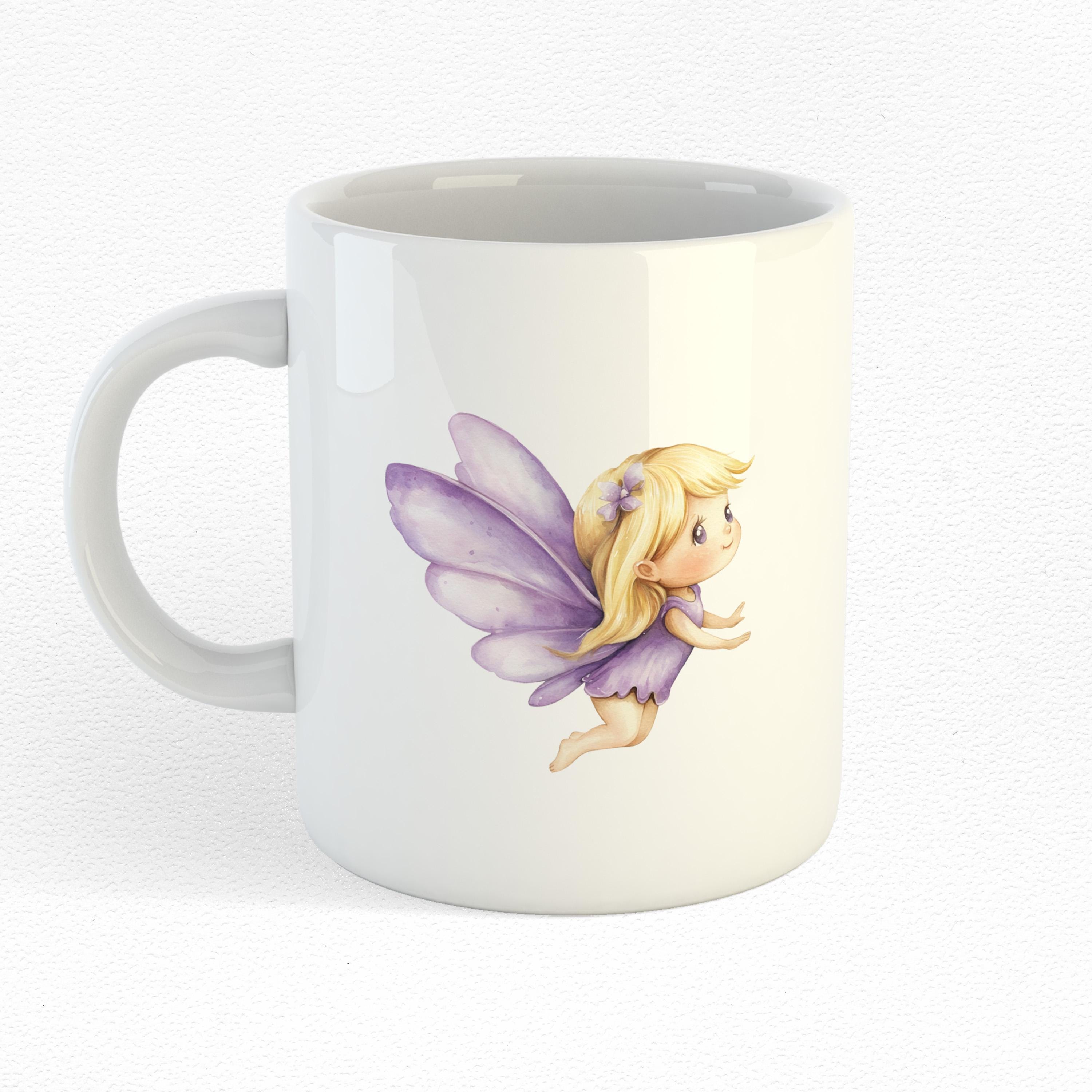 Purple Fairy Clipart - Watercolor Fairy Illustration, Cute Fantasy Art ...