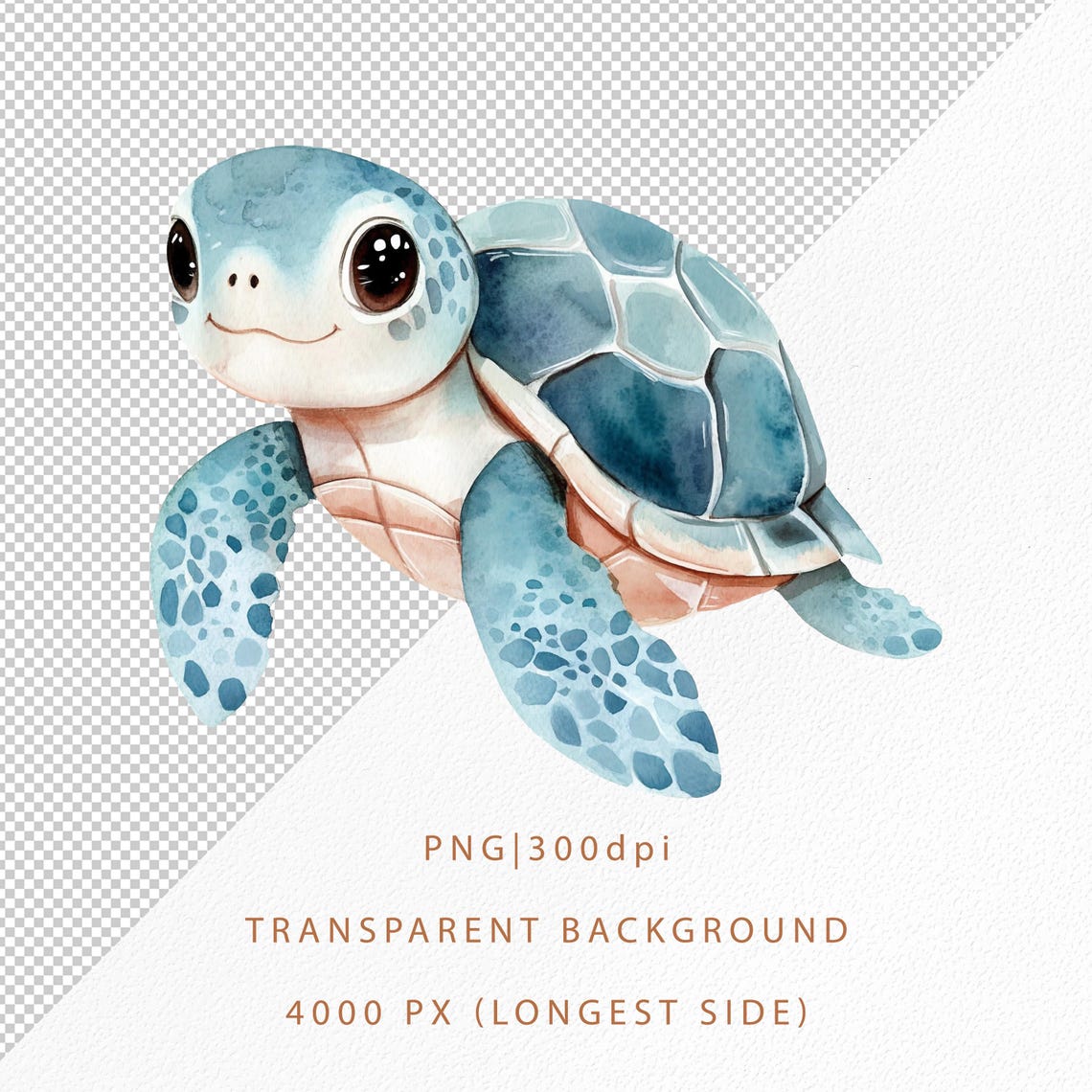 Mini Sea Turtle in Blue