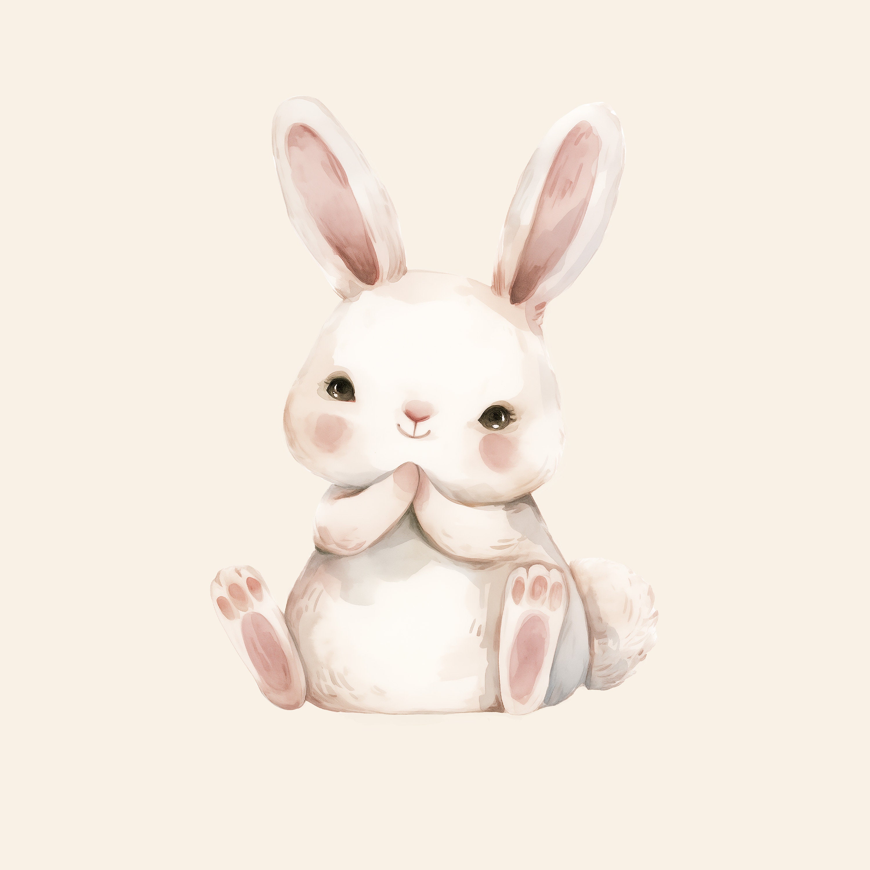ウサギのクリップアート - ウサギの水彩イラスト - 動物のクリップ