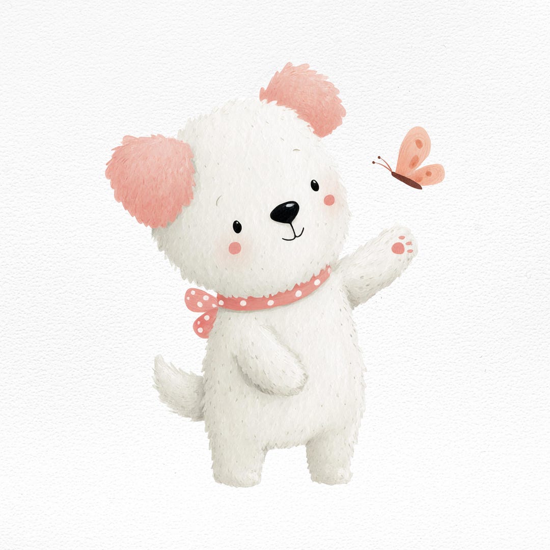 Cute Watercolor Puppy Clipart | Baby Dog PNG | Nursery Animal ...