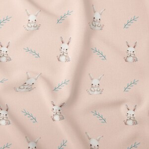 Cute Bunny Seamless Pattern - Rabbit Watercolor Pattern - Digital Paper ...