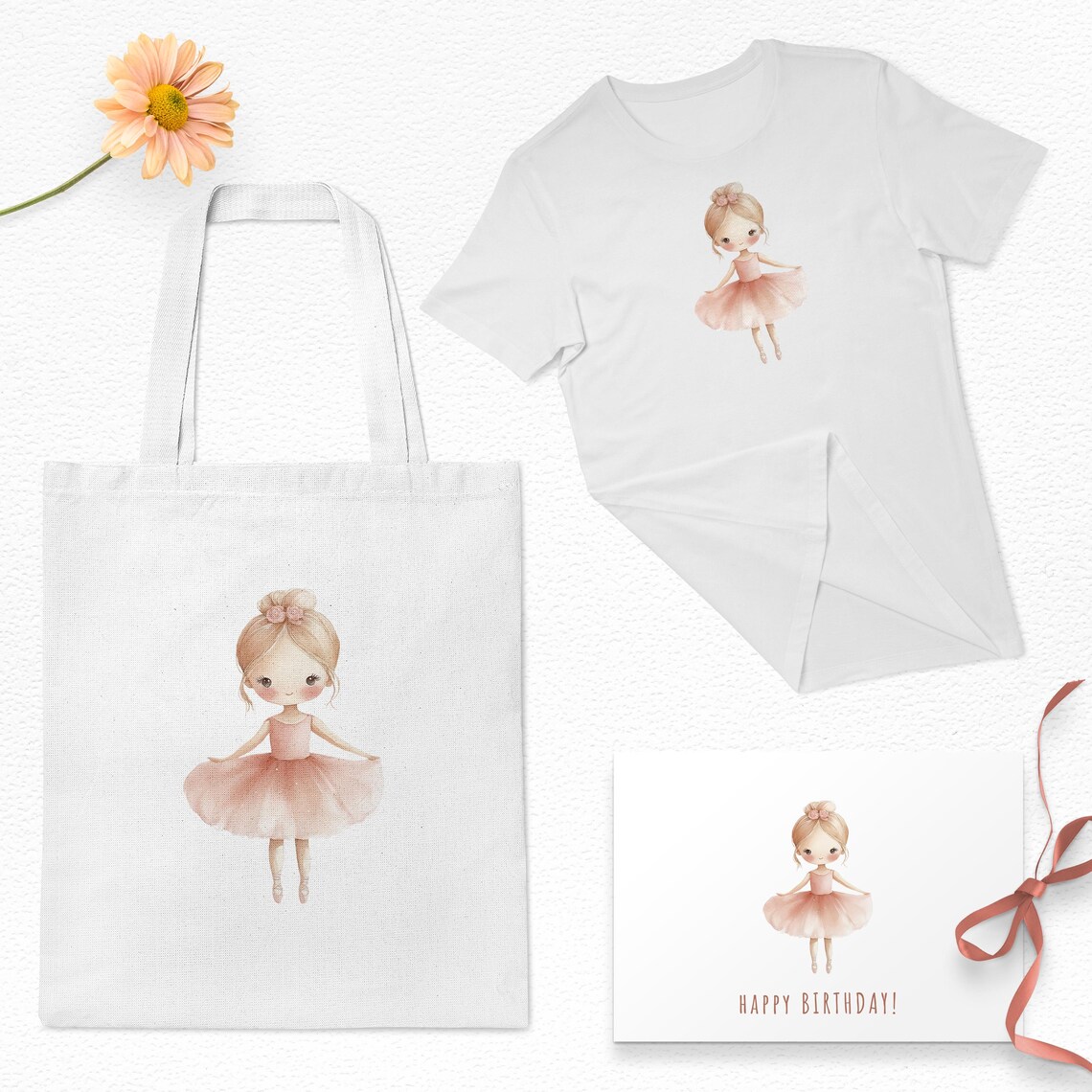Watercolor Ballerina Clipart, Cute Ballet Girl PNG, Pink Tutu Dancer ...