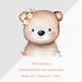 Watercolor Bear Clipart, Cute Woodland Animal Illustration, Baby Shower ...