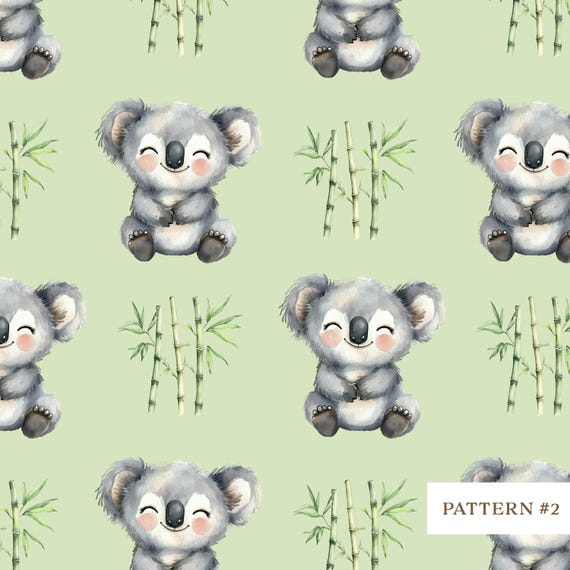 Koala Bamboo Seamless Pattern, Cute Wildlife Digital Print for Nursery  Decor, Scrapbooking, Fabric Design, Stationery, Repeating Pattern PNG - Etsy