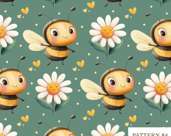 Modèle sans couture d'abeille mignonne Modèles sans couture d