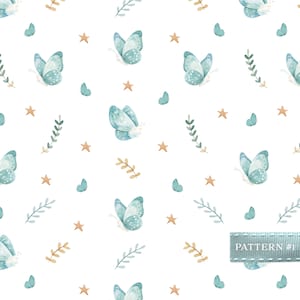 Schmetterling Muster - Motte Aquarell Muster - Niedliches Digitales Papier - Baby Mädchen - Kinderzimmer Stoff Design - Kinder Tapete
