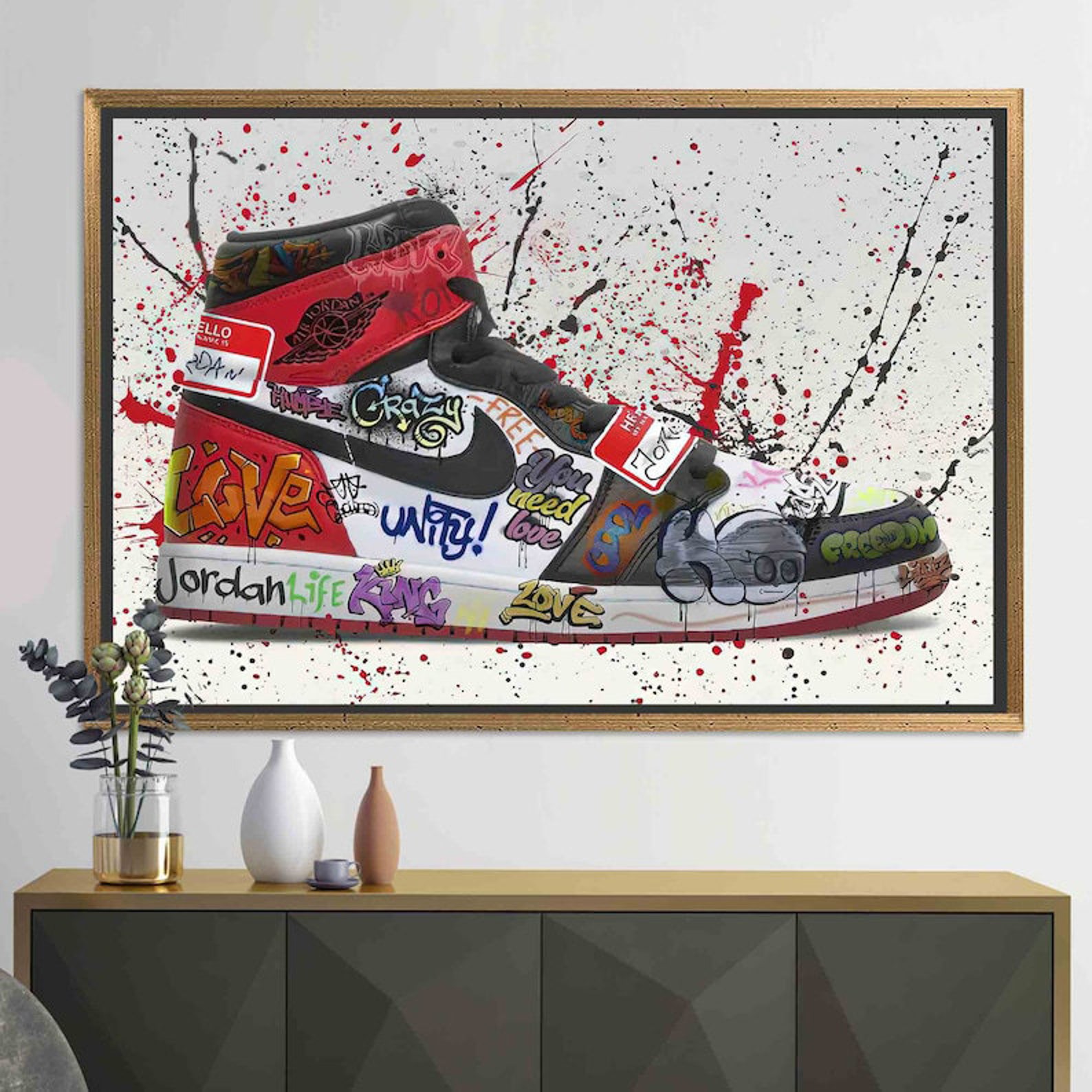 Shoe Hype Sneaker, Shoes Wall Art, Jordan Shoe Print, Air Sneaker ...