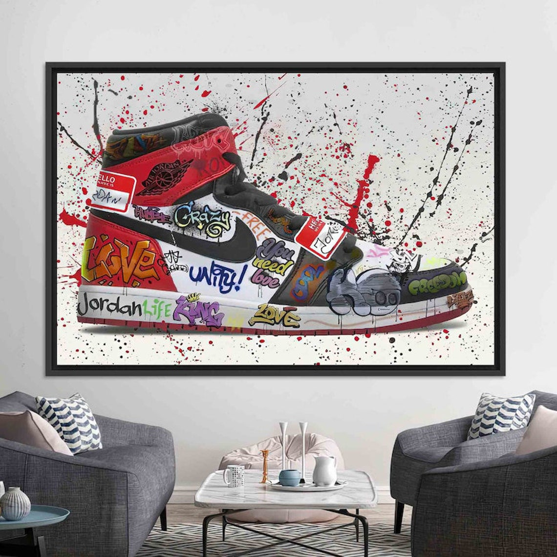 Shoe Hype Sneaker, Shoes Wall Art, Jordan Shoe Print, Air Sneaker ...