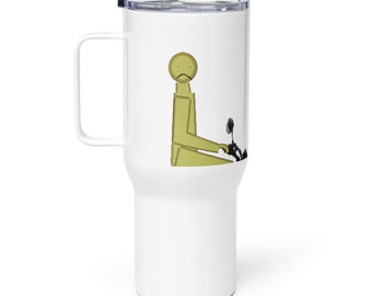 Travel mug with a handle