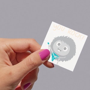 Pegatina troquelada You Rock, pegatina para ordenador portátil, pegatina para libros y cuadernos, pegatina para regalo