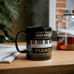 Piano Teacher Gift Funny Piano Mug Music Teacher Gift Piano Humor Coffee Cup Music Studio Decor Music Lover Gift Piano Practice Gift image 9