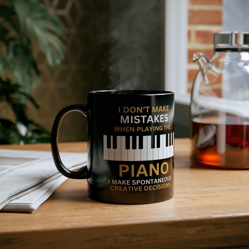 Piano Teacher Gift Funny Piano Mug Music Teacher Gift Piano Humor Coffee Cup Music Studio Decor Music Lover Gift Piano Practice Gift image 9