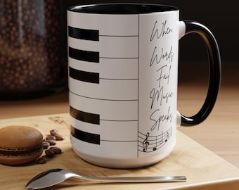 Piano Keyboard Mug Music Teacher Gift Music Quote Mug Music Room Decor Teacher Appreciation Piano Band Director Choir Student Coffee Cup