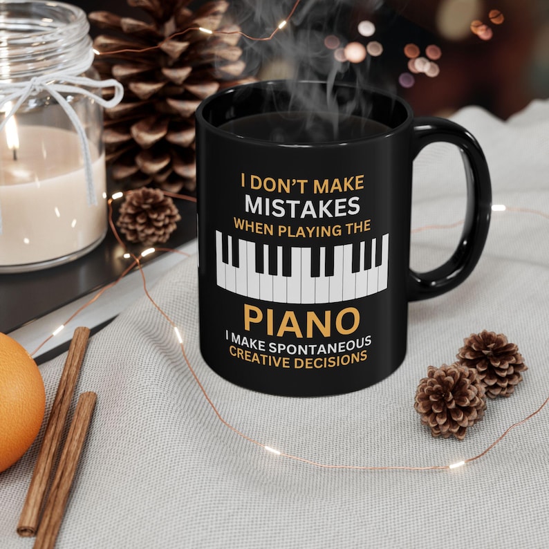 Music Room Decor Piano Teacher Appreciation Music Studio Accessories Piano Practice Motivation Musician Humor Mug Piano Recital Gift Music Lover Gift