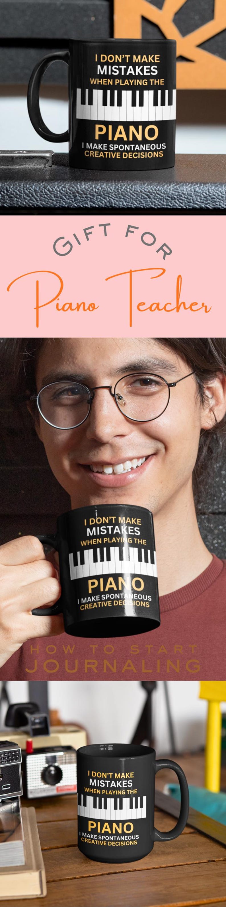 Piano Teacher Gift Funny Piano Mug Music Teacher Gift Piano Humor Coffee Cup Music Studio Decor Music Lover Gift Piano Practice Gift image 12