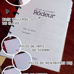 Journal de Campagne Organisable D&D 5.0 Couv. Parchemin image 4