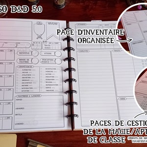 Journal de Campagne Organisable D&D 5.0 Couv. Parchemin image 3