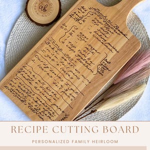 Recipe Cutting Board, Handwritten Recipe Cutting Board,  Family Recipe Keepsake, Grandmas handwriting, Mothers Day Gift, Heirloom Recipe