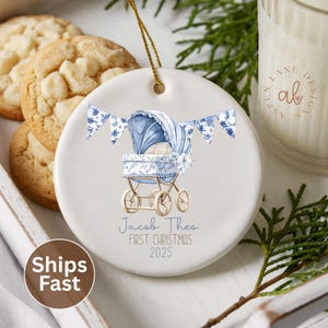 Personal Baby Boy First Christmas Gift Personal Baby First Christmas Ornament Baby Boy 1st Christmas Ornament Baby 1st Christmas Ornament