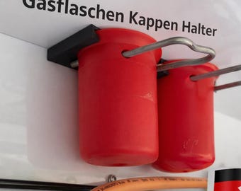 Gas cylinder cap holder – single holder – motorhome & camper accessories – gas cylinder cap safety device – rear garage organizer – LayerandLink