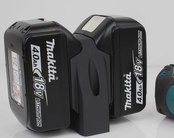 Makita 18V Battery Holder, Dual Wall Mount – LXT System Double Holder – Robust PETG – Compatible with Makita Batteries – Layer&Link