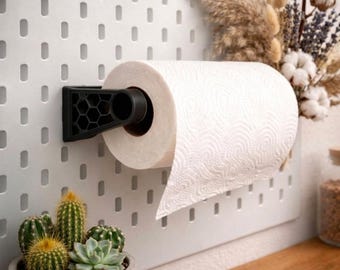 Kitchen roll holder compatible with IKEA SKADIS – High-quality PETG – Robust pegboard mount – Workshop and kitchen organization – Layer&Link