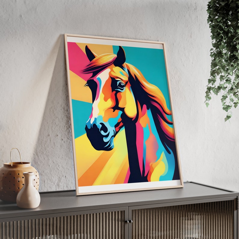Pulsierende Träume: Regenbogen Pferd Poster Bild 10