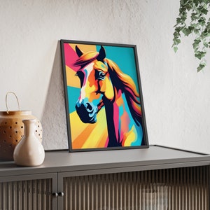 Pulsierende Träume: Regenbogen Pferd Poster Bild 2