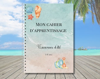 Cahier d’apprentissage - Thème Vacances d’été 3/6 ans - PDF