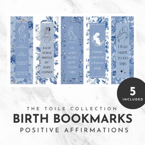 Druckbare Lesezeichen mit positiven Affirmationen zum Thema Geburt Geburts-Andenken | Doula, Mama zu sein | Doula Geschenk, A4 & US letter