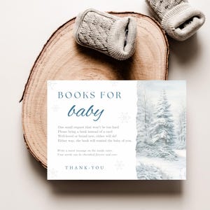 Carte de vœux Livres de Noël blancs modifiables pour bébé | Bohème neutre en matière de genre| Jeux de baby shower | Bébé de Noël