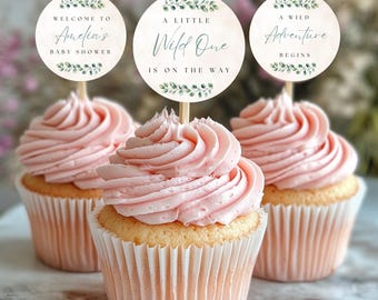 Wild One Baby Shower Cupcake Toppers | Safari Animals (Digital Download)